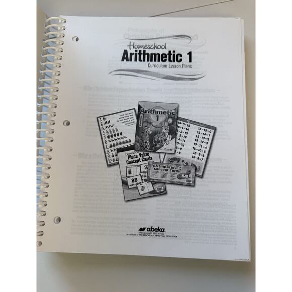 Homeschool Arithmetic 1 Curriculum Lesson Plans ABeka - Picture 4 of 6